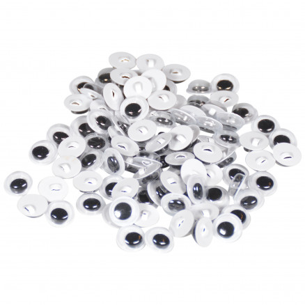 Infinity Hearts Rörliga Ãgon Set i Plastlåda till fastsömnad 10mm – 100 st